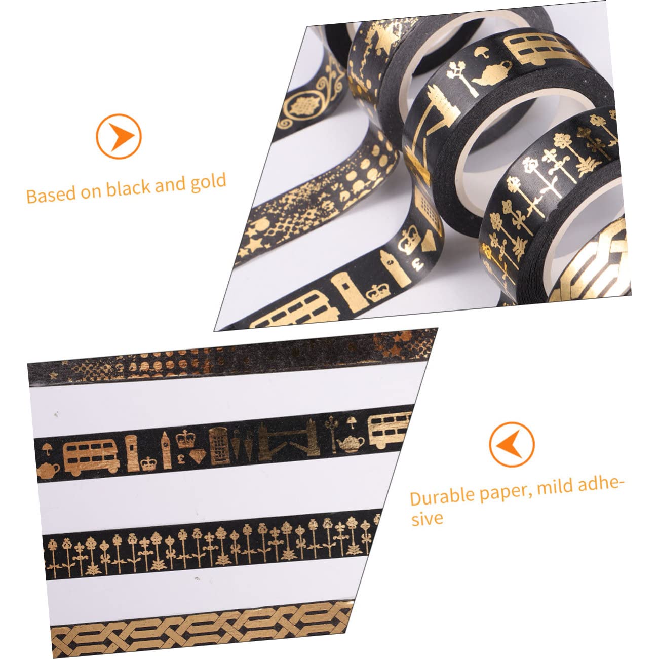 jojofuny 3 Sätze Dekoratives Washi Tape Bunten Designs Für Scrapbooking Diy Projekte Und Geschenkverpackungen Für Bastelideen Und Persönliche Planer 5 Rollen * 3
