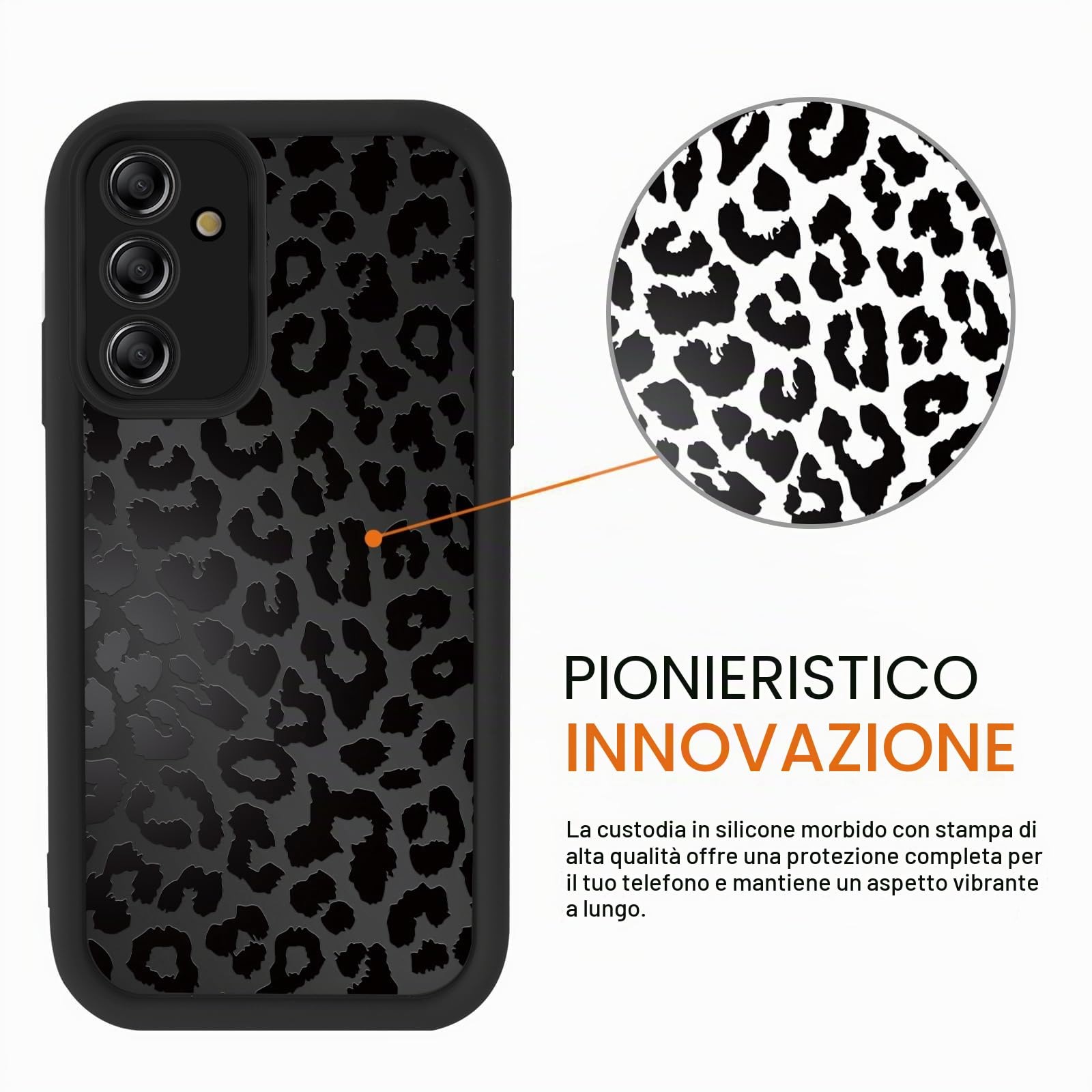 Custodia Morbida TPU Con Stampa Lupo Per Xiaomi Mi 11 Lite 4/5G – Antiurto E Design Aesthetic, Colore Nero