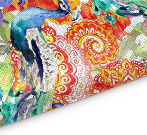 Miniatura 3 de Juego de 4 manteles individuales decorativos adorables de pavo real, lavables, impermeables, para fiestas, hogar, comedor, decoración de mesa de 18