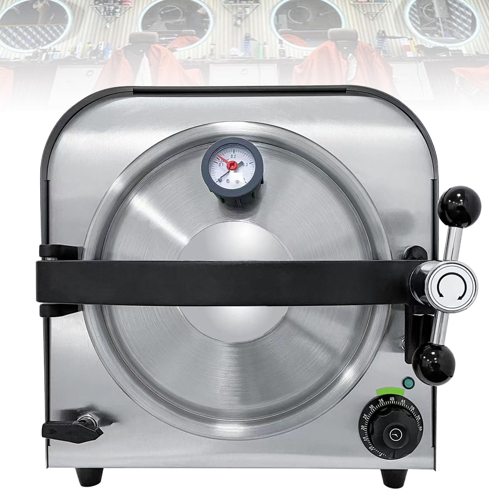 Scatola per Pulizia Utensili in Metallo Ad Alta Temperatura, con Doppia Temperatura E Doppia Pressione, cavità in Acciaio Inossidabile, per Strumenti per Unghie 14L-900W