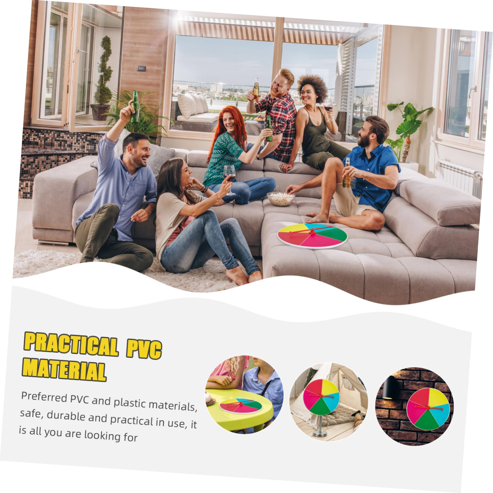 FAVOMOTO Spinning Wheel for Prizes Prize Wheel Party Prize Wheel Party Supply Sturdy Craftsmanship