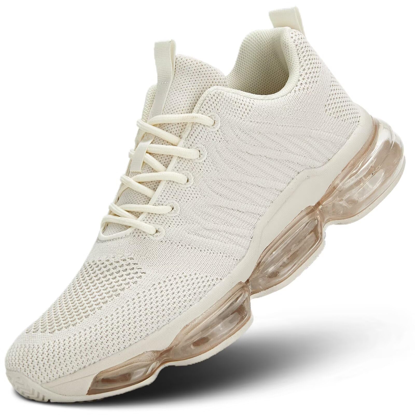 Mevlzz Womens Air Cushion Running Shoes Walking Jogging Fitness Gym Fashion Sneakers Lace Up Casual Comfortable Work Tennis Sport Athletic Trainers