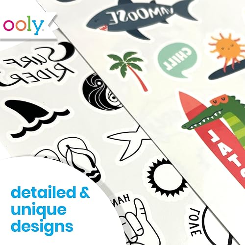 Miniatura 3 de OOLY Palooza de tatuajes más de 50 tatuajes temporales seguros no tóxicos para niños, tatuajes falsos como recuerdos de fiesta para niños de 4 a 8