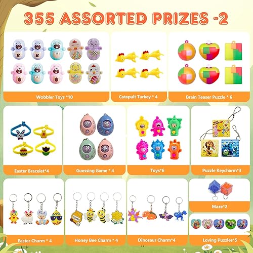 Miniatura 4 de suofeimen 155 huevos de Pascua rellenos con juguetes en el interior y 45 piezas de relleno de cesta de Pascua huevos de Pascua rellenos regalo de