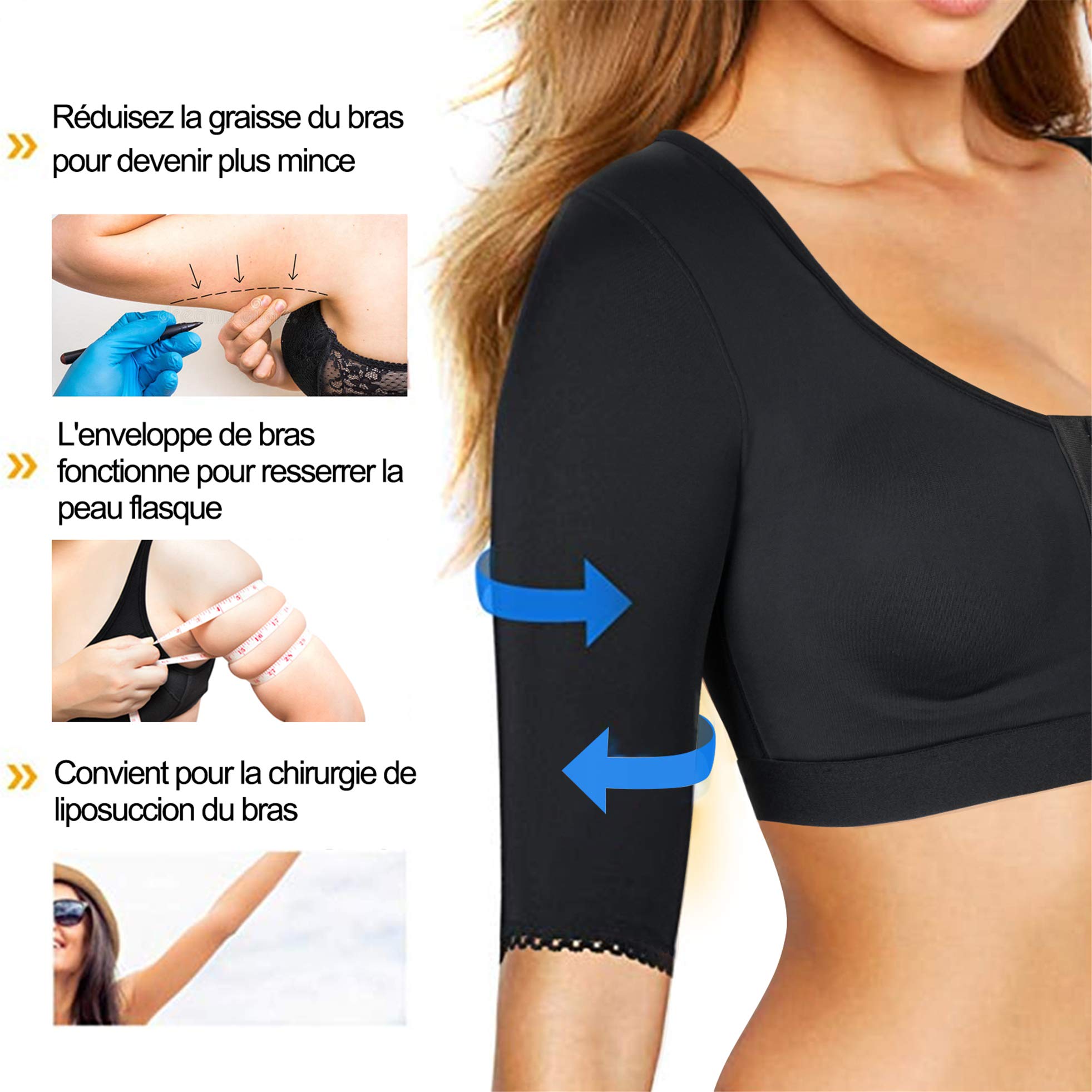 Bras Gaine Amincissante Débardeur Shaper Manchon Hauts Corset Femme Minceur Soutien Gorge de SPOR Correcteur de Posturet pour Post Liposuction
