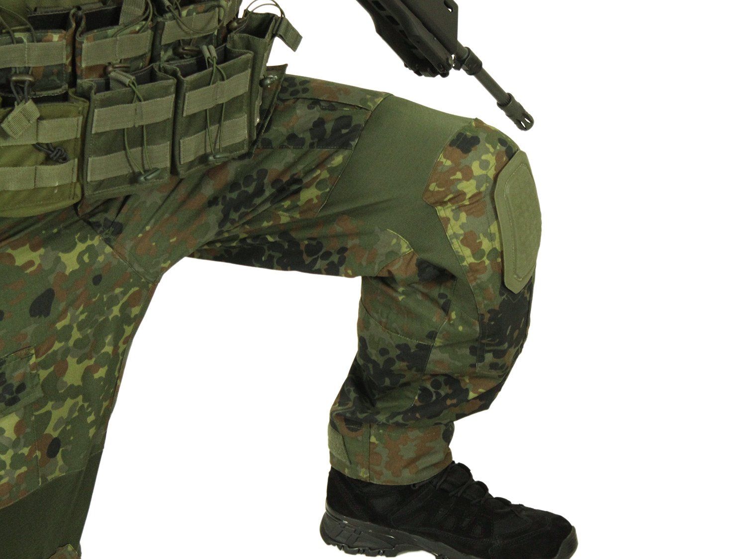 Invader Gear Combat Shirt, mit Oberarmtaschen, hoher Tragecomfort - Flecktarn, Größe:M
