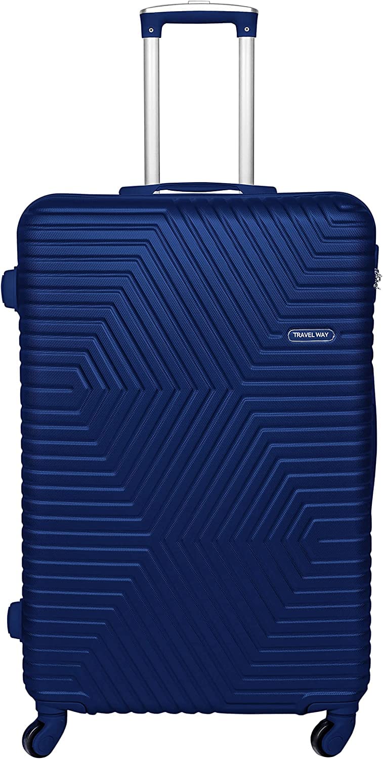 Lightweight Carry On Luggage Trolley - Hardshell Hand Carry Spinner Suitcase for Travel | ABS CarryOn Luggage with 4 Spinner Wheels (20 Inch (51 cm), Blue)