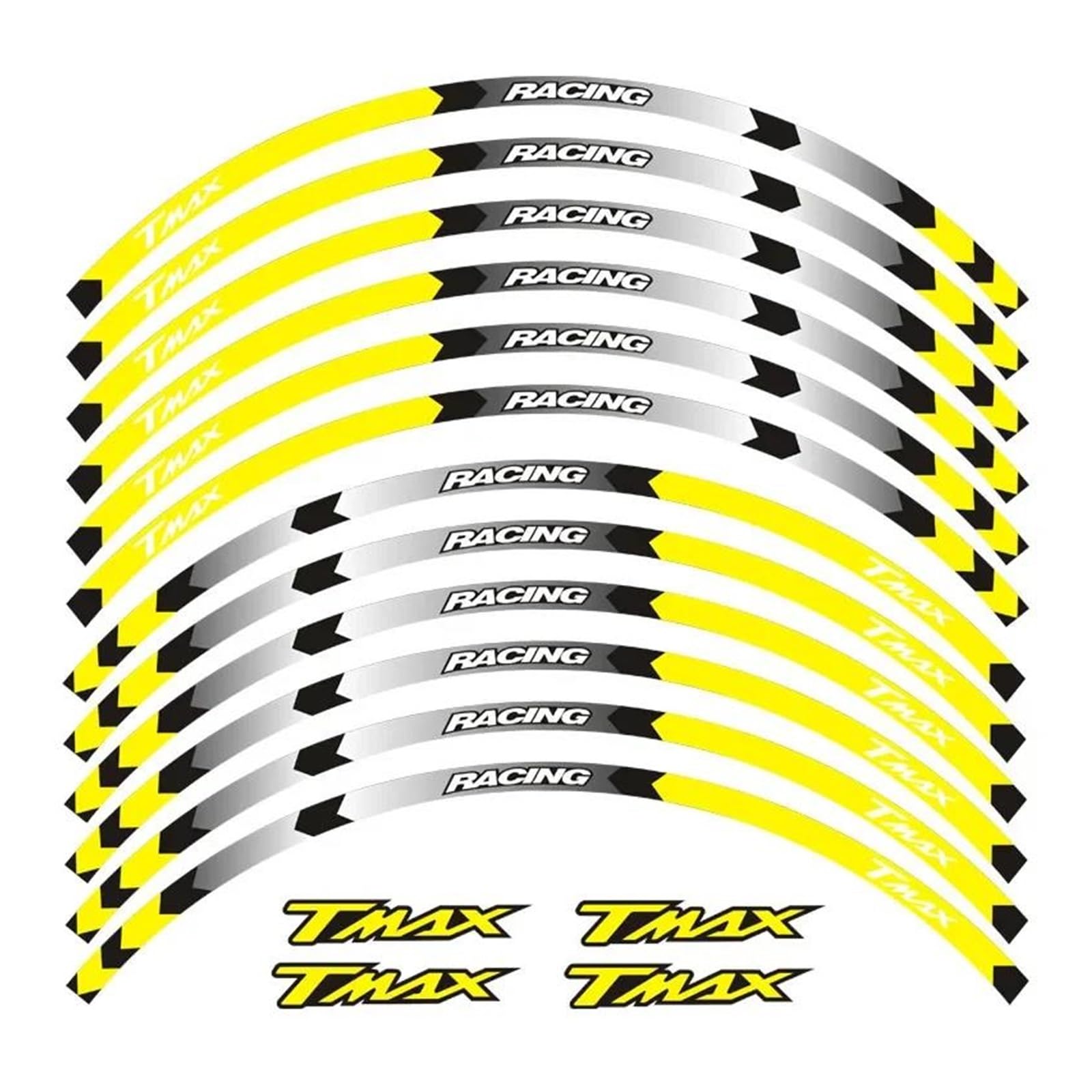 Decoration Parts Contour Wheel Decoration Decal Sticker for TMAX530 TMAX500 TMAX560 TMAX 500 530 560(Yellow)