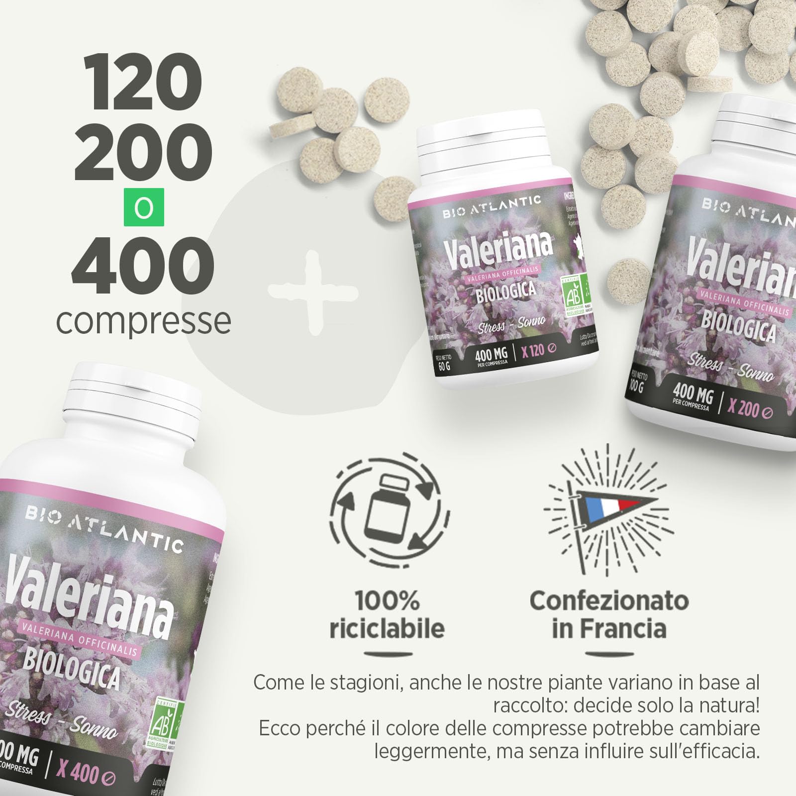 Valeriana Biologica 400mg - 200 compresse