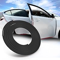 Vista 1 de Protector de borde de puerta de automóvil, protector universal de sello de goma de 16 pies en forma de U, protección de borde de puerta de automóvil