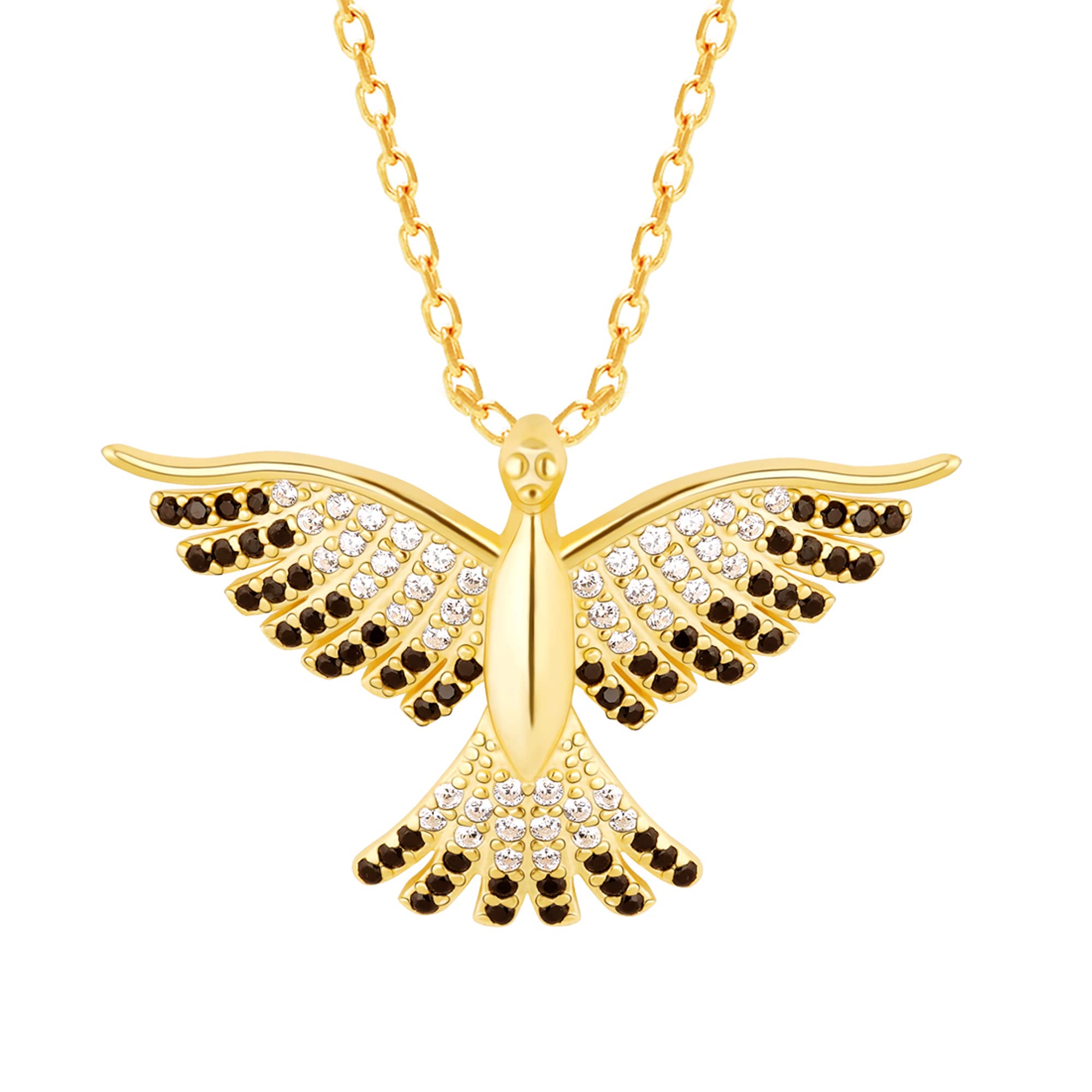 giva 925 Silver Golden Phoenix with Black Stone Pendant with Link Chain | Gifts for Girlfriend,Pendant to Gift Women & Girls | With Certificate of Authenticity and 925 Stamp | 6 Month Warranty*-picture-10