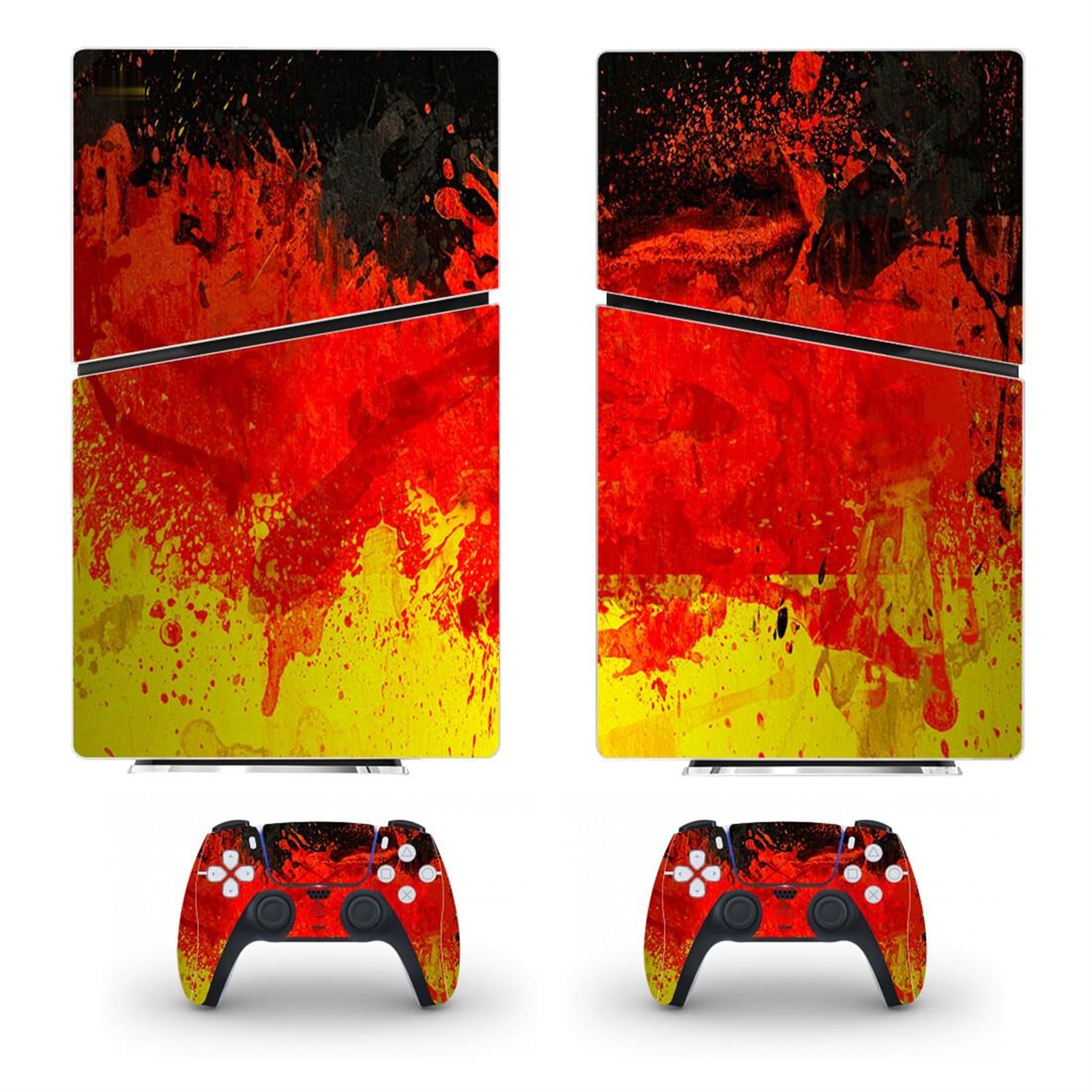 Console Afstandsbedieningskin Voor PS5 Slim Skin Disc Edition & Digital Edition Console En Controller Vinyl Cover Skins Wraps Krasbestendig, Compatibel Met Voor PS5 Slim 72960 Huiden Wraps Cadeau (Si