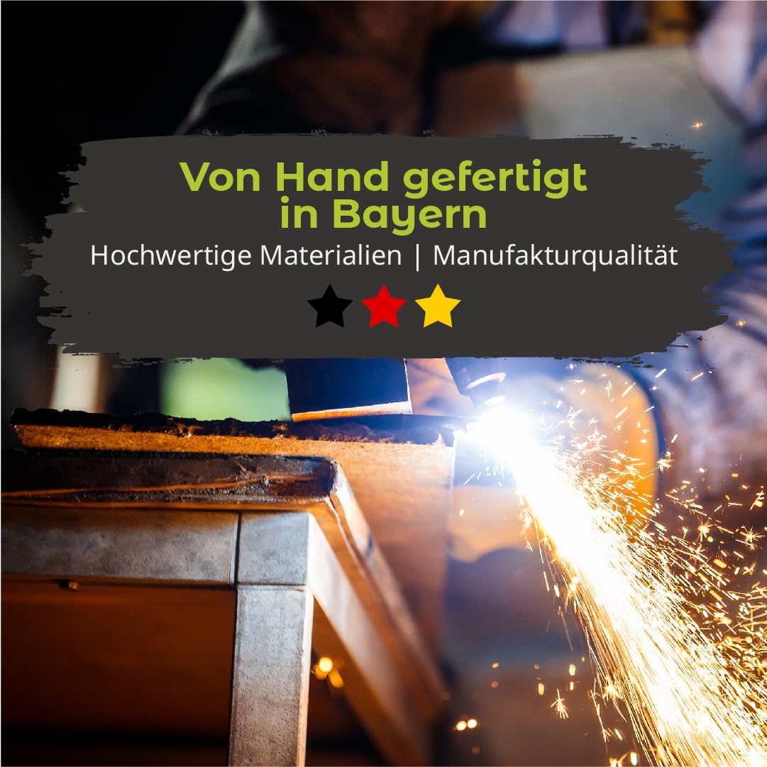 Arena Aerifizierer mit Auffangbehälter – Profi Aerifiziergabel inkl. 5 Röhrenspoons – für Rasenbelüftung & Bodenlockerung – Made in Germany – robust & erweiterbar