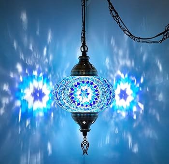 DEMMEX Plug-in Turkish Moroccan Mosaic Hanging Pendant Ceiling
