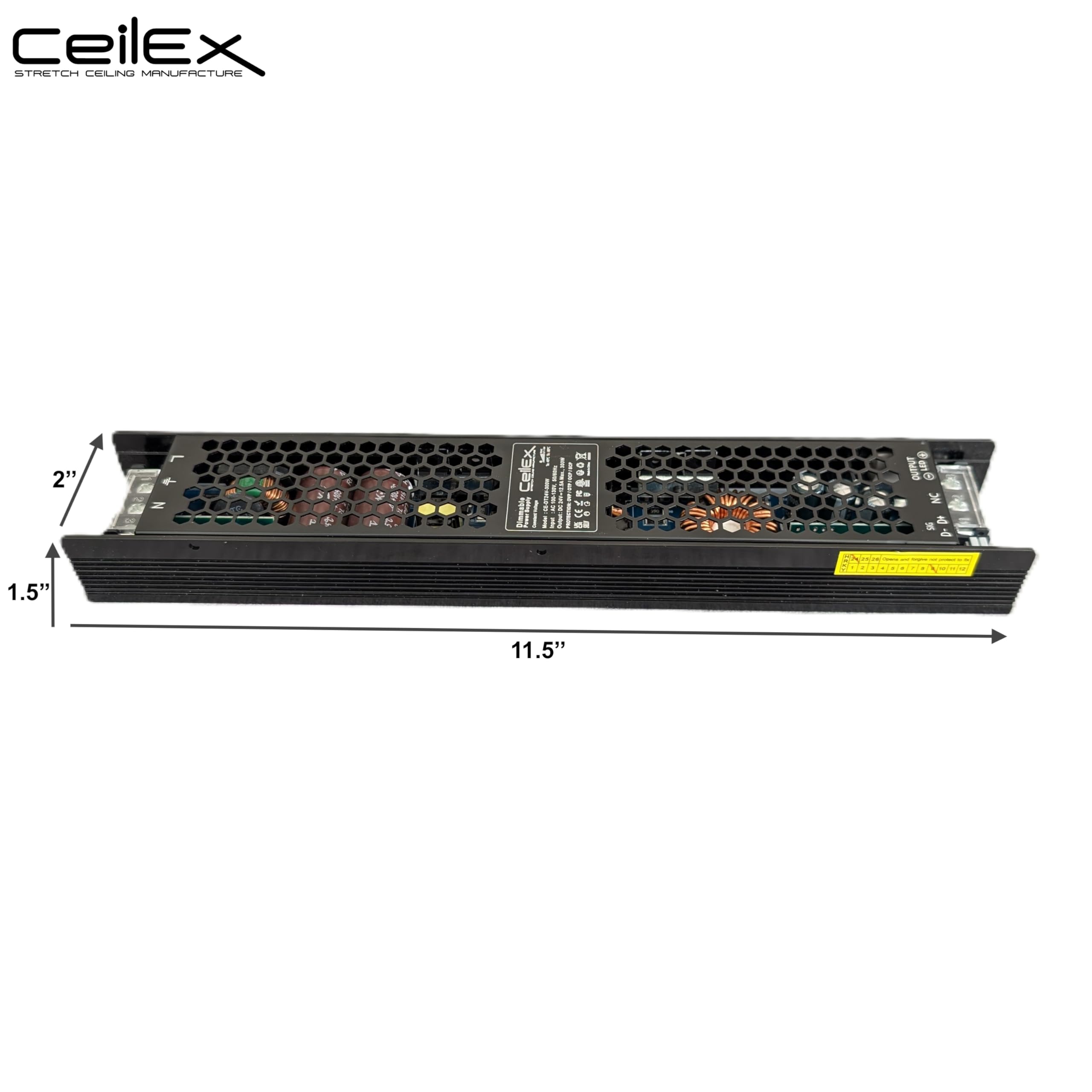 Triac Driver LED dimmerabile 48V 300W IP20 ETL elencato compatibile con Lutron Dimmer, trasformatore per luci LED, alimentatore dimmerabile 5 in 1 Triac/0-10V/1-10V/potenziometro/10V PWM