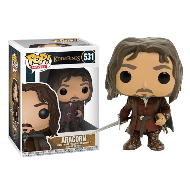 Funko - El Señor de los Anillos - Colección Pop Vinyl, Figura 531 - Aragorn, 9 cm