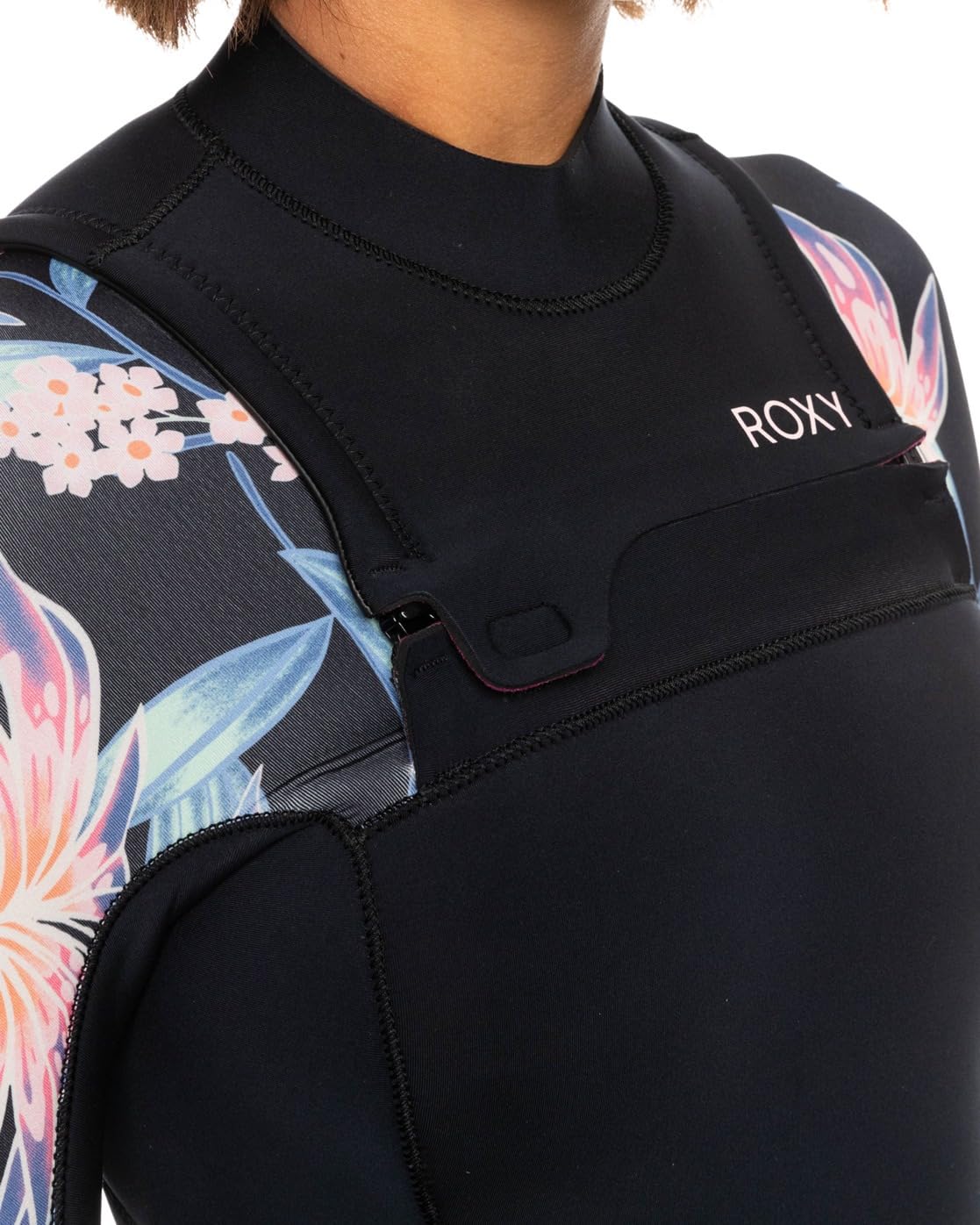 2022 Roxy Womens Swell Series 5/4/3mm Chest Zip GBS Wetsuit ERJW103128 - Anthracite Paradise Roxy Womens Size - US 4