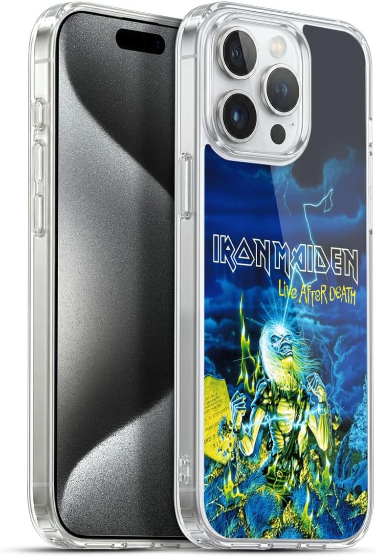 Head Case Designs Officially Licensed Iron Maiden Live After Death Tours Soft Gel Case Compatible with Apple iPhone 15 Pro Max