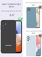 Vista 2 de Funda para Samsung Galaxy A14 5G con protector de pantalla de vidrio templado [2 unidades], [protección de grado militar], TPU suave y policarbonato