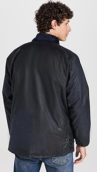 Barbour Bedale Men's Waxed-Cotton Jacket - Navy, 34 (34) at Amazon