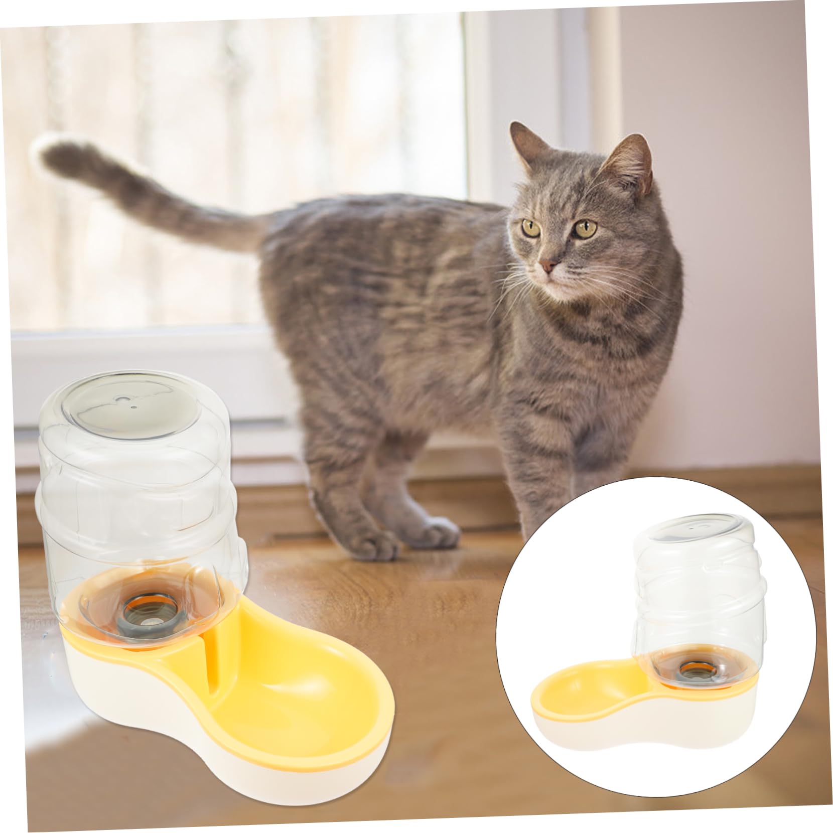 WOONEKY Bebedero Automático Perro Tazón Agua Estable Material Práctico Antideslizante