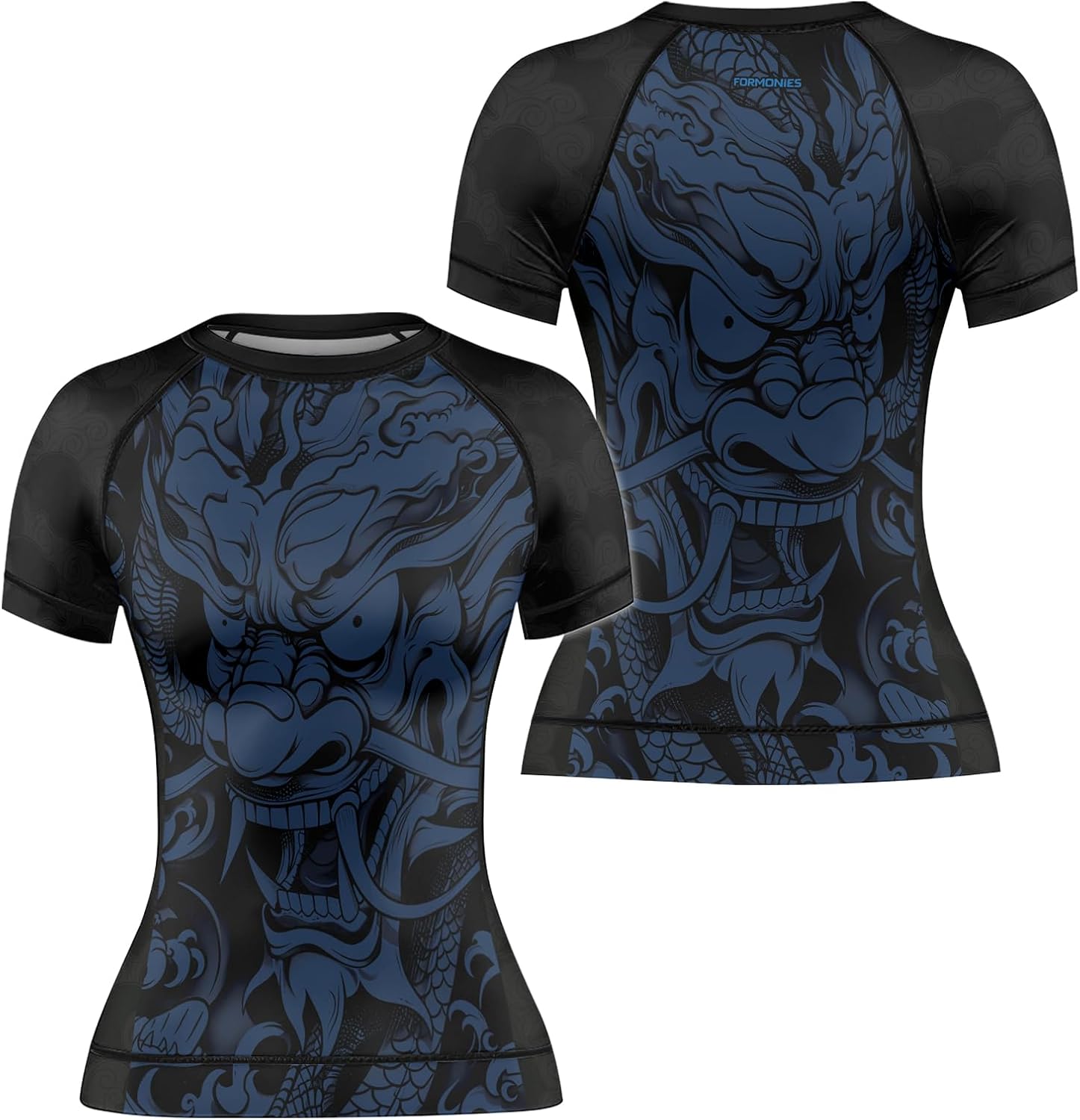 FORMONIES Samurai Rash Guard for Women – Short Sleeve Base Layer for No-Gi BJJ Jiu Jitsu MMA Grappling