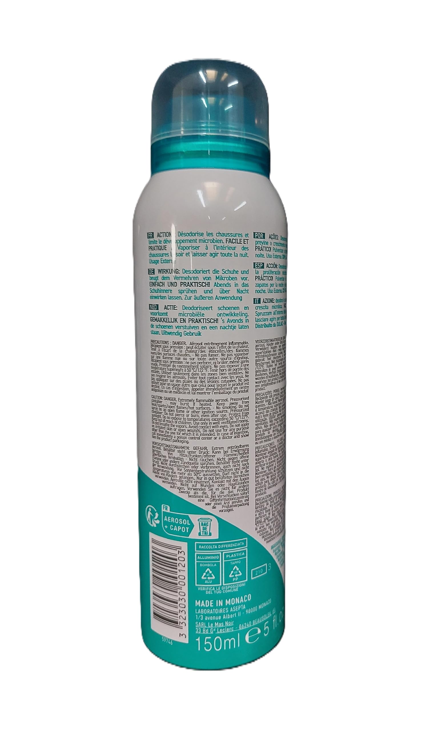 AKILEÏNE® - SPRAY PARA CALZADO – Eliminación de Olores y Protección Microbiana - Frescura e Higiene para Tus Zapatos - Formato 150 ML