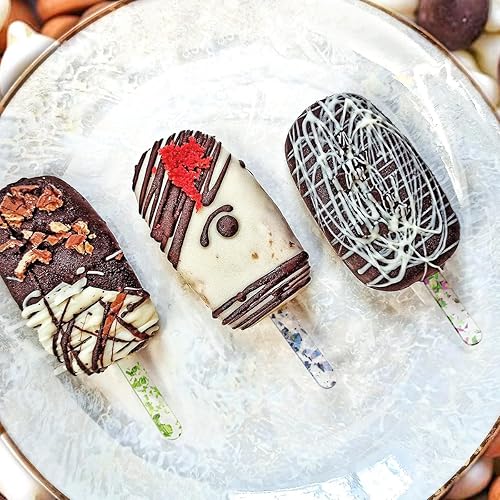 Miniatura 7 de 20 palitos de paletas acrílicas reutilizables de 4.5 pulgadas para hacer paletas de hielo, cake pop, dulces y manualidades (colorido)