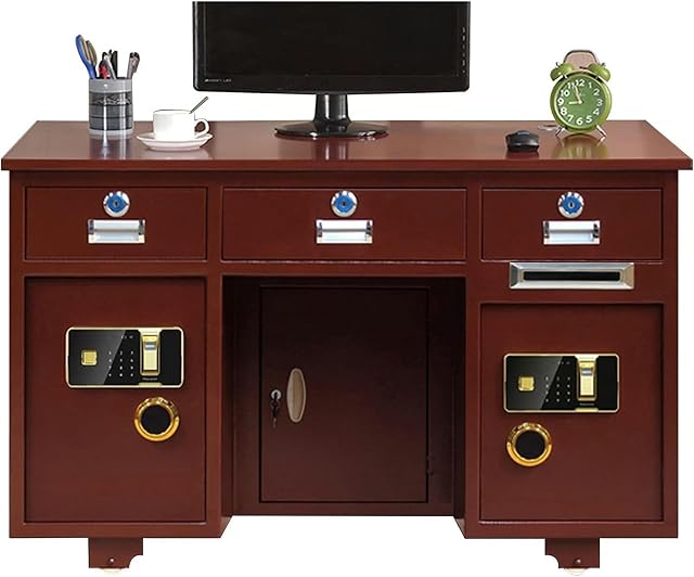AMNOOL Safes Table Home Fireproof Safe Table Large-Scale Business Office File Storage Cabinets Steel Electronic Fingerprint Password Lock