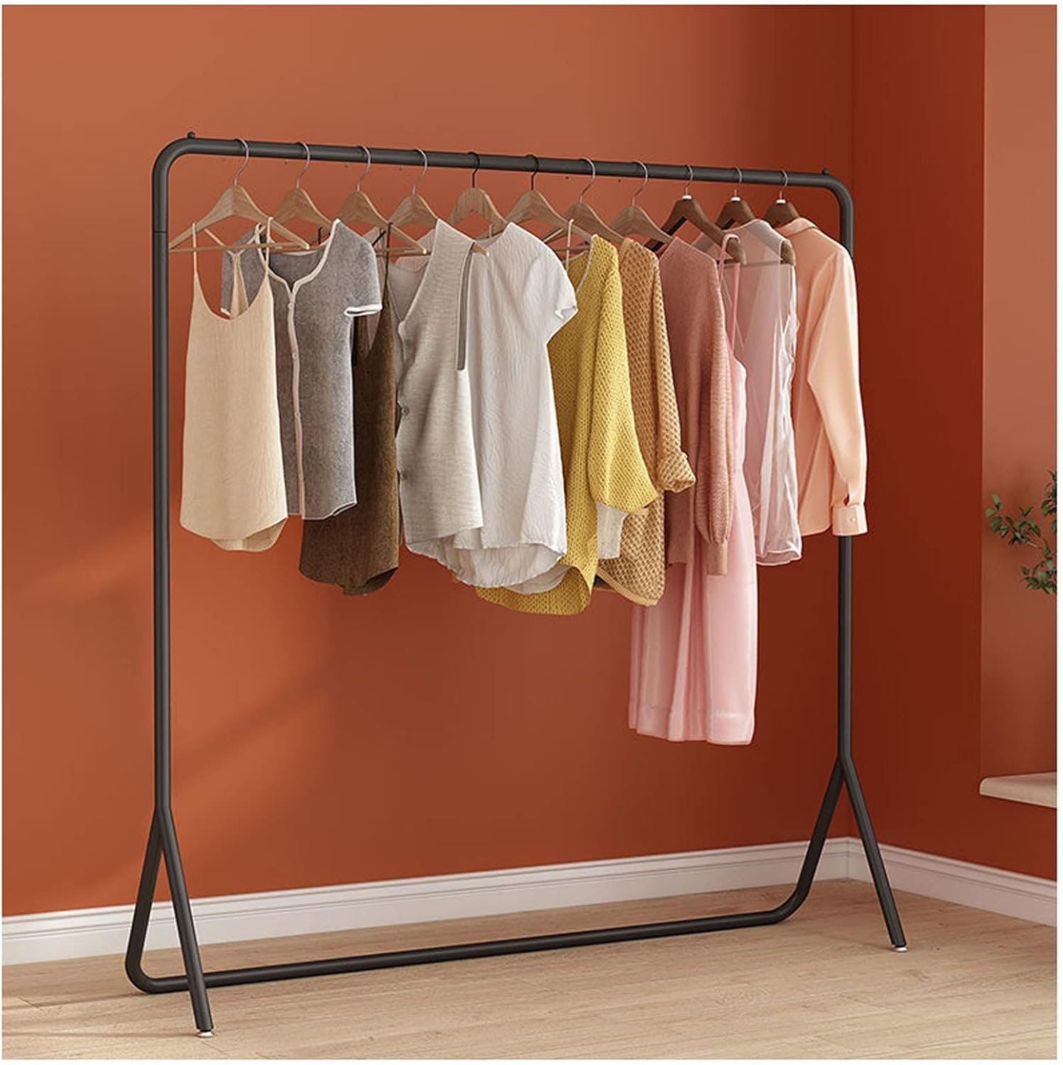 150cm High Clothes Rails, 22mm Thicken Modern Clothes Rack Garment Display Stand, Large Storage Capacity (Gold-120cm image 4
