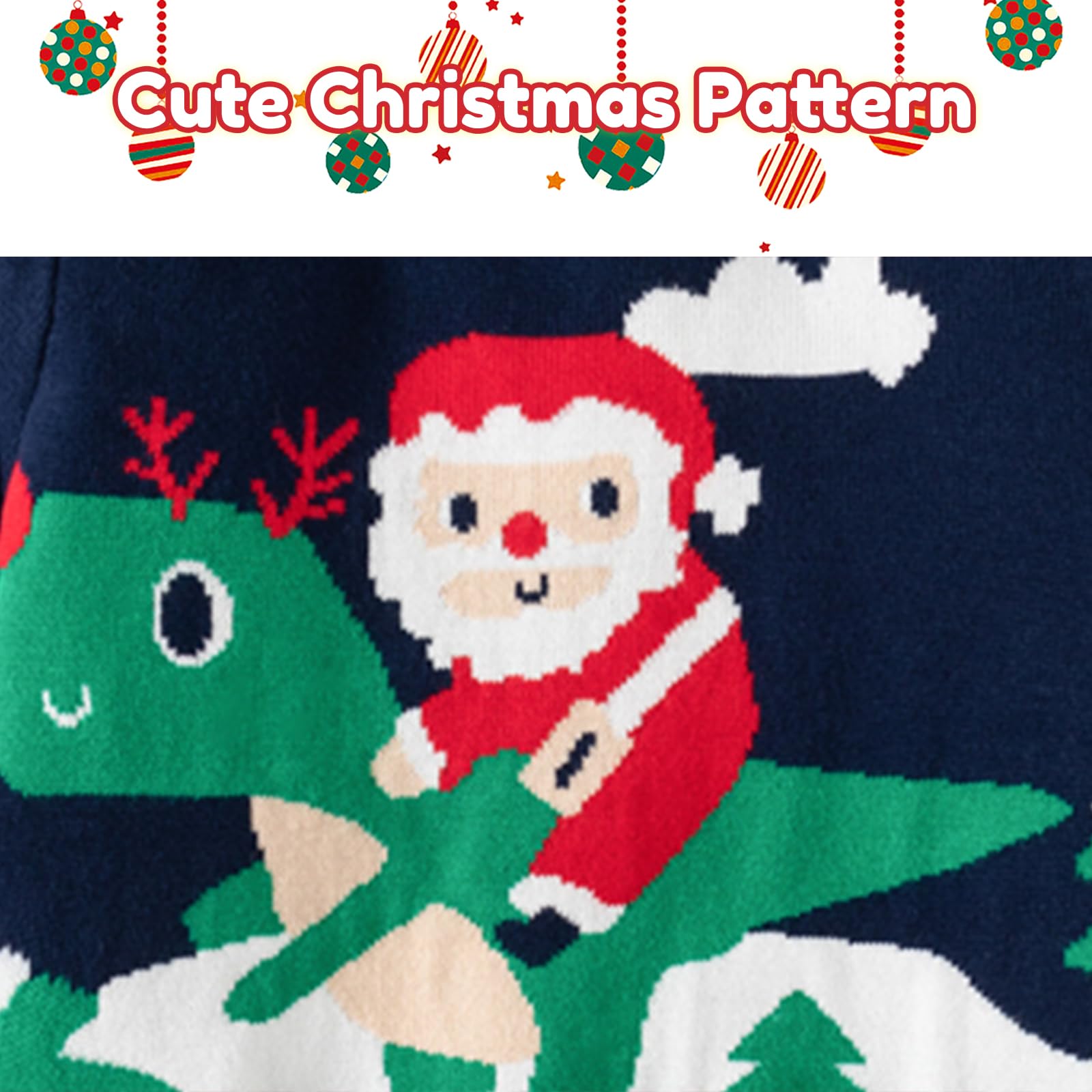 JiAmy Dziecko Boże Narodzenie Bluza z dzianiny Baby Winter Sweter Długi Rękaw Jeleń Stroje 1-6 lat
