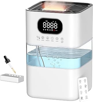 AreShark Humidifier Large Room, 2.2 Gal/8.5L Cool Warm Mist Air Humidifiers for Bedroom, 65H Runtime, Humidity Setting, Easy to Clean, Top Fill, 30dB Quiet, 550ft2 Coverage, for Plants, Adults, Kids