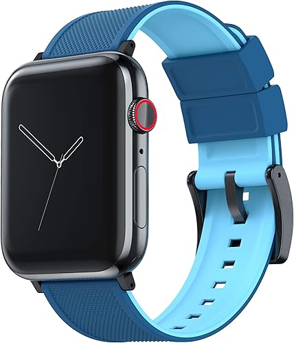 Miniatura 21 de Barton Watch Bands - Extensibles de silicona Elite para reloj - Accesorios y adaptadores negros con deposición física de vapor, de liberación