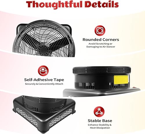 Miniatura 8 de Soplador de aire, resistente a la intemperie Air Dan cers - Ventilador inflable para hombre de tubo inflable para bailarines del cielo de 17.7