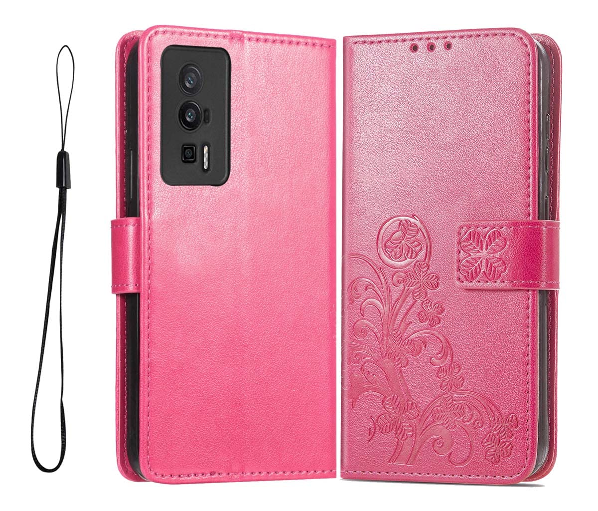 HAOYE Cover Per Xiaomi Poco F5 – Custodia A Libro In Pelle PU Con Portafoglio, Supporto Integrato E Chiusura Magnetica (Marrone) - 3