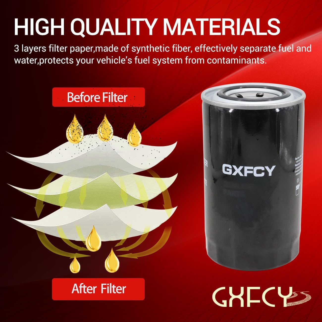 1K947-43172 Fuel Filter Replace 1K947-43170 1G390-43170 P550643 WF10634 Compatible with Kubota KX080-4 KX080-4S SVL65-2 SVL65-2C SVL75-2 SVL75-2C SVL75-2CA SVL95-2S SVL95-2SC V2607 V3307 V3800(4 Pcs)