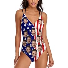 Custom Bathing Suits with Face Printed Personalized Swimsuits with Picture of Husband Photo for Women -8 Sizes