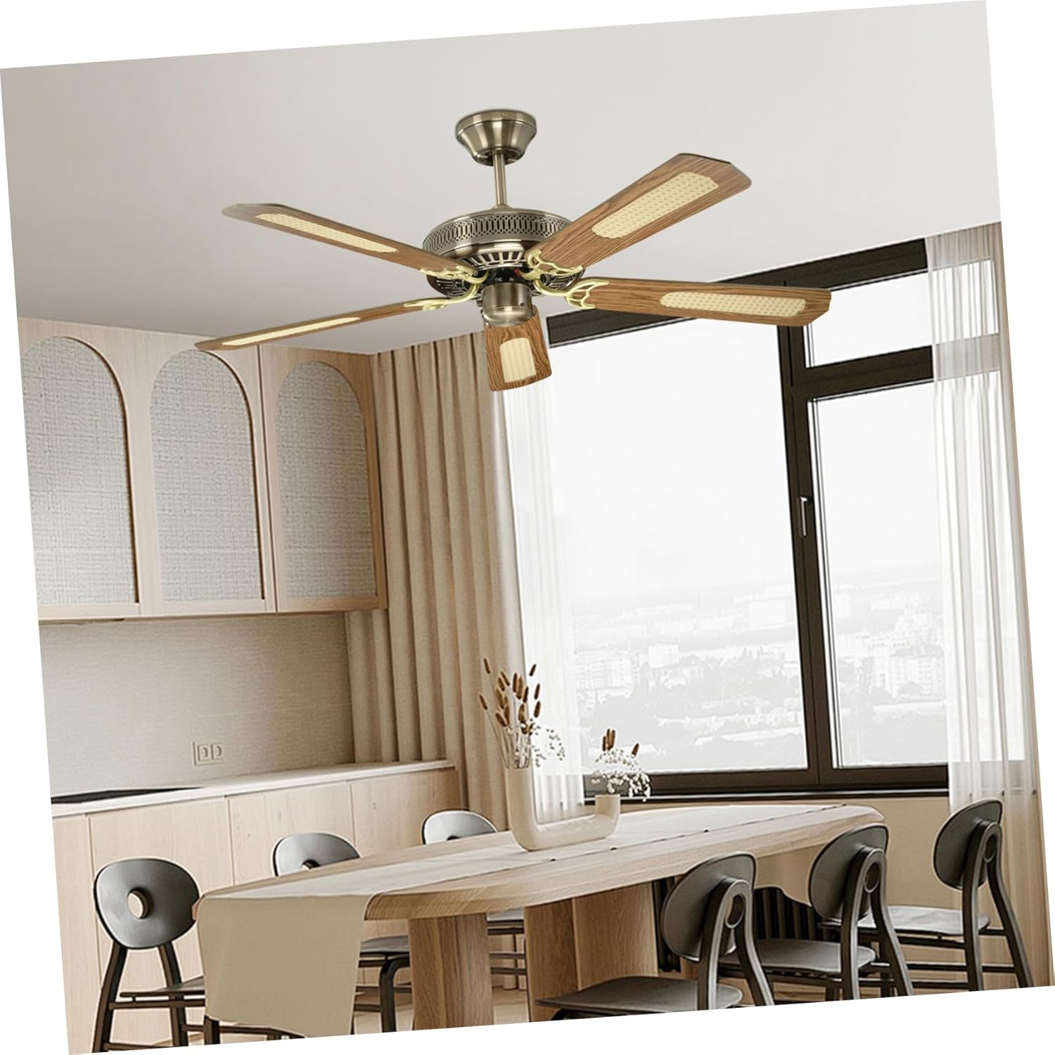 DOITOOL 5pcs Ceiling Fan Arm Support Rods Replacement Blades for Ceiling Fan Repairs Compatible Models Maintains Balance and Efficiency Easy Installation
