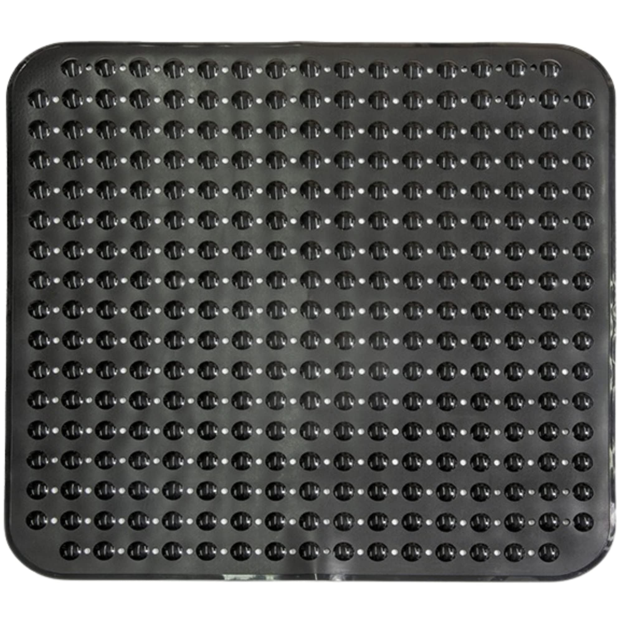 ENKOSI Extra Large Square Non Slip Shower Mat - 31 x 31-inch XL Bathroom Shower Mat - Square Shower Matts for Shower Stall Floors | Secure Suction Cups and Drain Holes (31x31 Black)