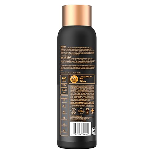 Miniatura 2 de SheaMoisture Jabón negro africano gel de baño calmante y limpiador para 24 horas de humedad visible para una salud y brillo de 18 onzas