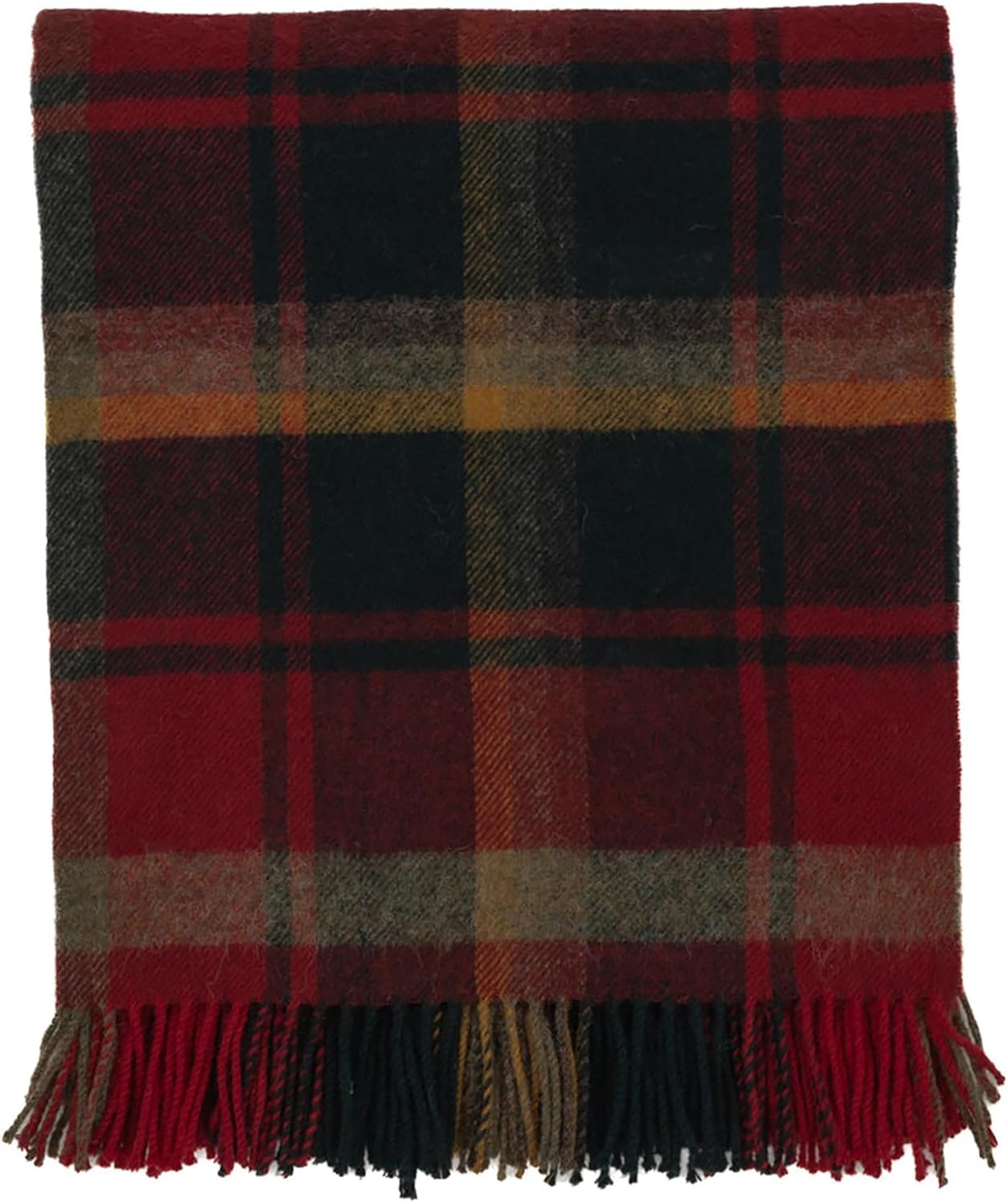 Prince of Scots Highland Tweeds Shetland Lambswool Throw (Dark Maple)