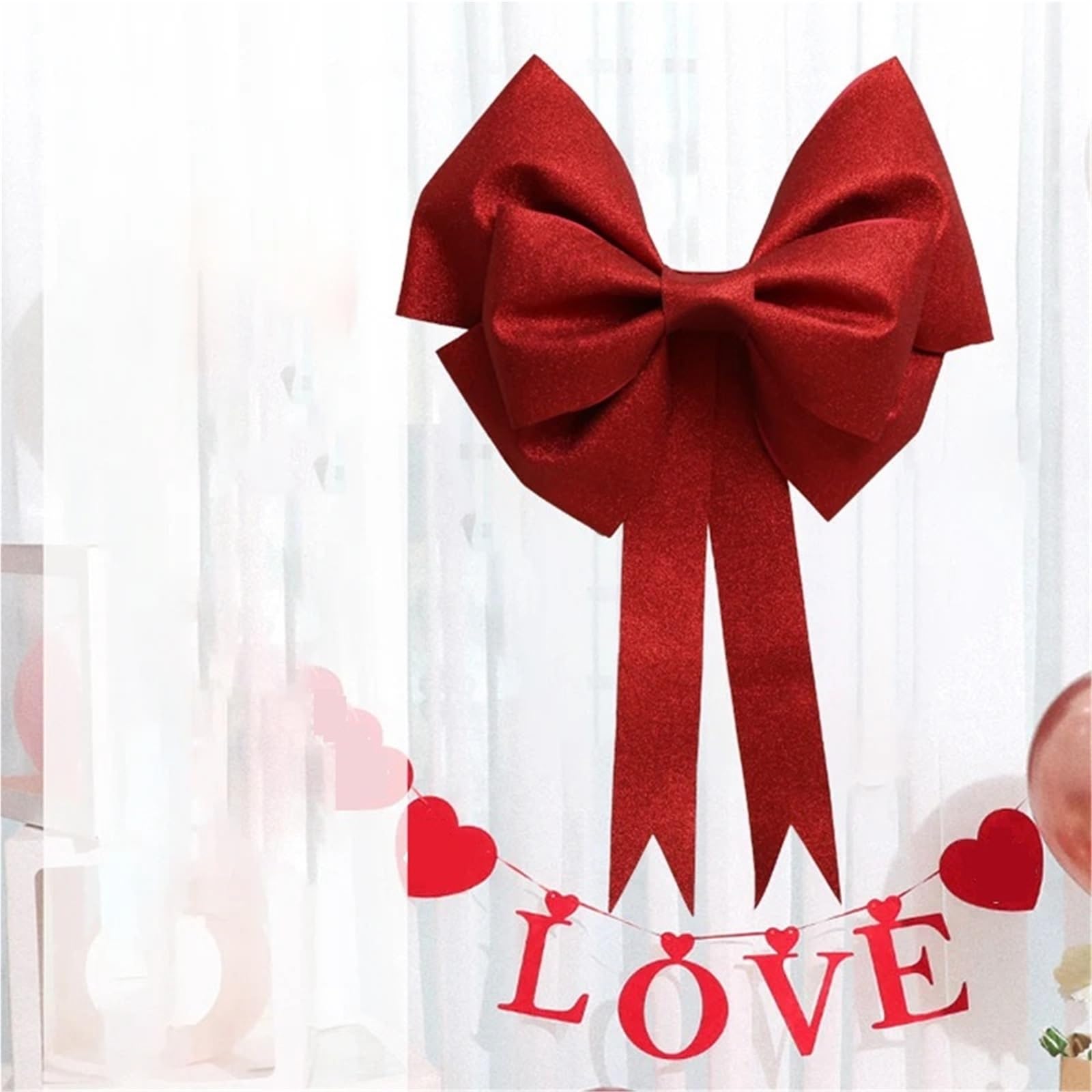 Decorazioni in Materiale con Fiocco Grande Decorazione da Parete for Festa di Nozze Esterna for la Decorazione della Porta d'ingresso casa Fiocco Albero di Natale(75cm)