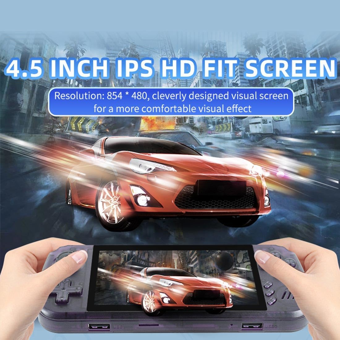 新しいX39 PRO ハンドヘルドゲームコンソール Linuxシステム Cortex-A9 CPU 64G TFカード 5600+ゲーム内