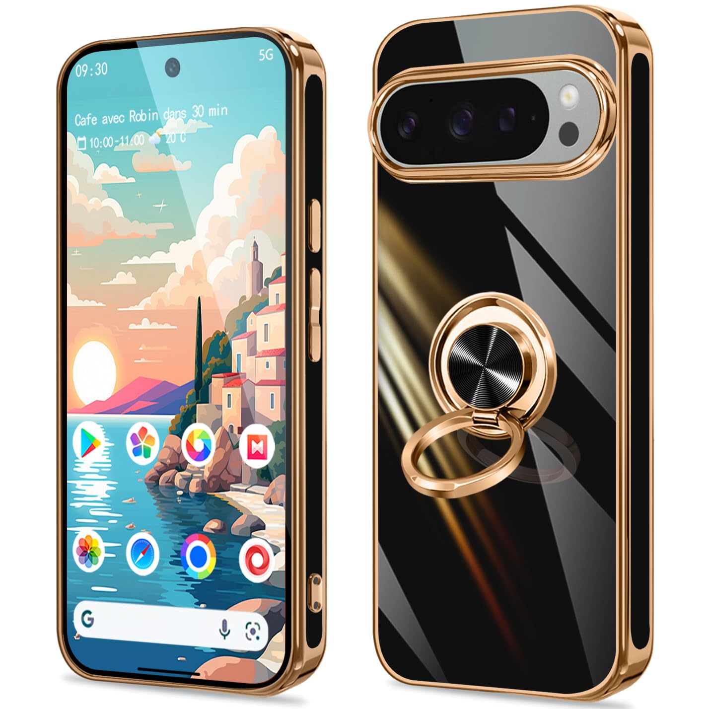 Amazon.co.jp: fusinong 用の Google Pixel 9 / 9 Pro ケース リング