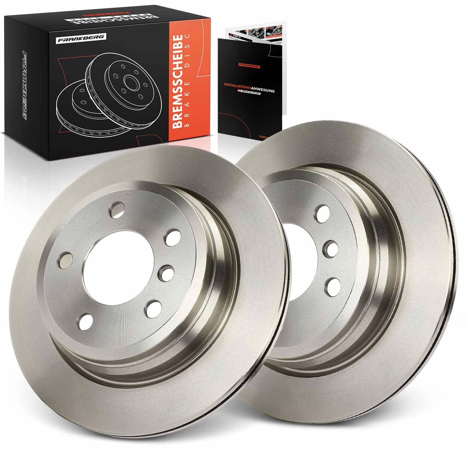 Frankberg 2x Bremsscheiben Hinten Belüftet ⌀300mm 34216792229 | Kompatibel mit 4 Coupe F32 F82, 3er F30 F80, 3 Gran Turismo F34, 3er Touring F31, 4 Gran Coupe F36, 4 Cabriolet F33 F83