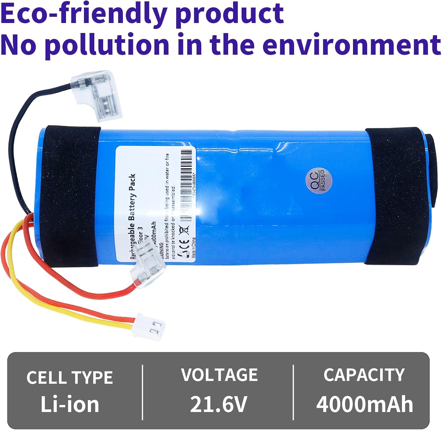 Battery Replacement for Tineco iFloor 3, Floor ONE S3, Floor one S3 and Breeze Cordless Wet Dry Vacuum, Compatible with FW030100US, FW030200US