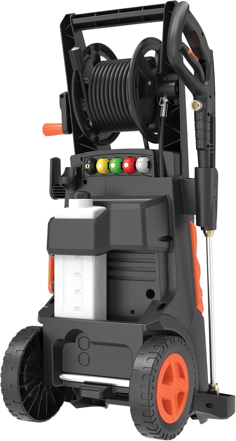 Bennett Read IND300 Induction Pressure Washer side view with detergent tank