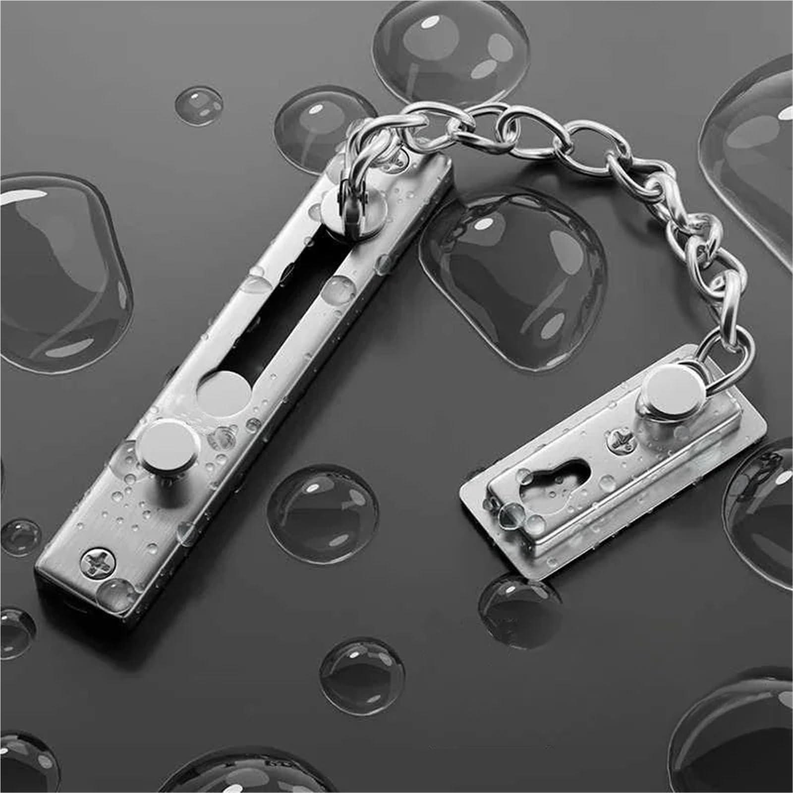 Chaîne De Porte De Sécurité En Acier Inoxydable Sans Perceuse