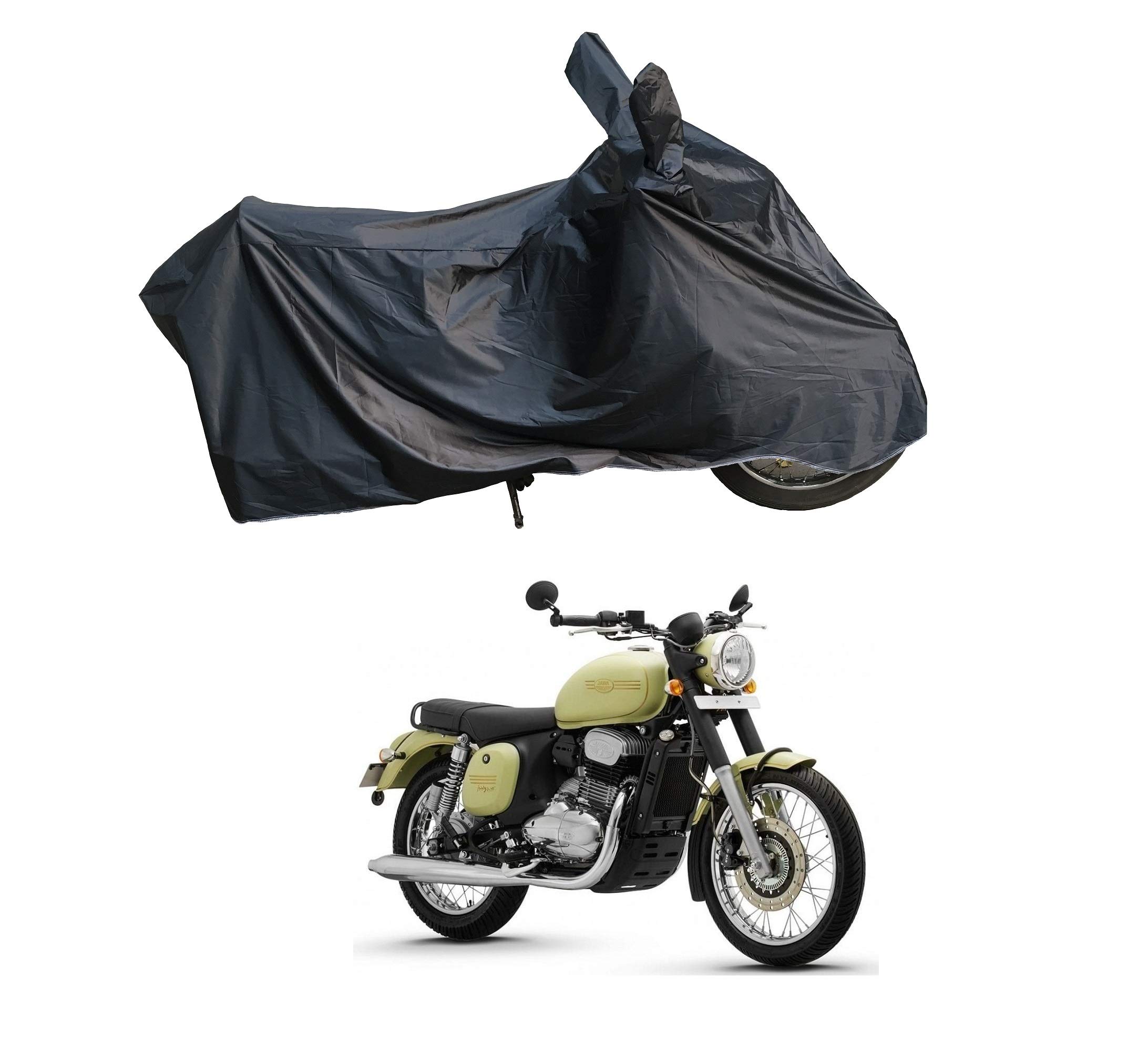 RiderShine Waterproof Bike Body Cover for Jawa 42 Black-image-40
