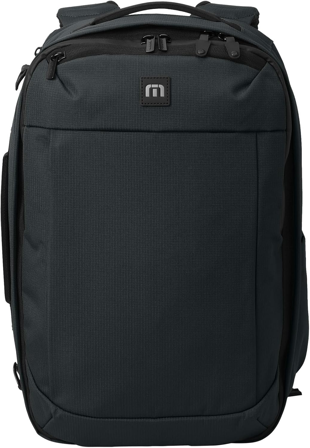 TravisMathew Lateral Convertible Travel Backpack/Briefcase with Laptop Compartment & Trolley Sleeve, Black